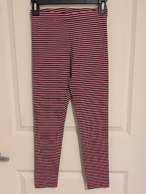 Primary Kids Pink & Navy Striped Leggings
